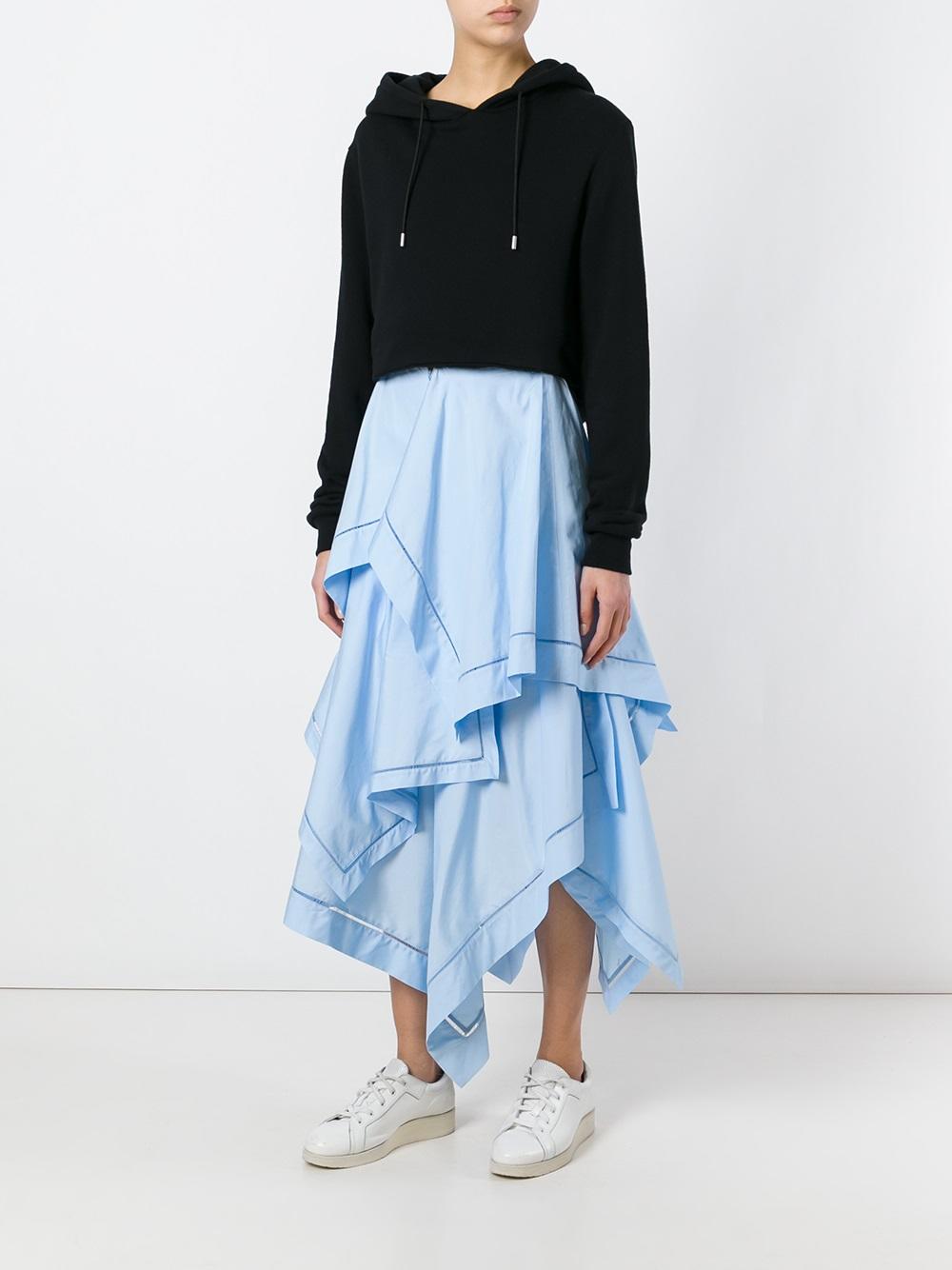 paneled layer maxi skirt