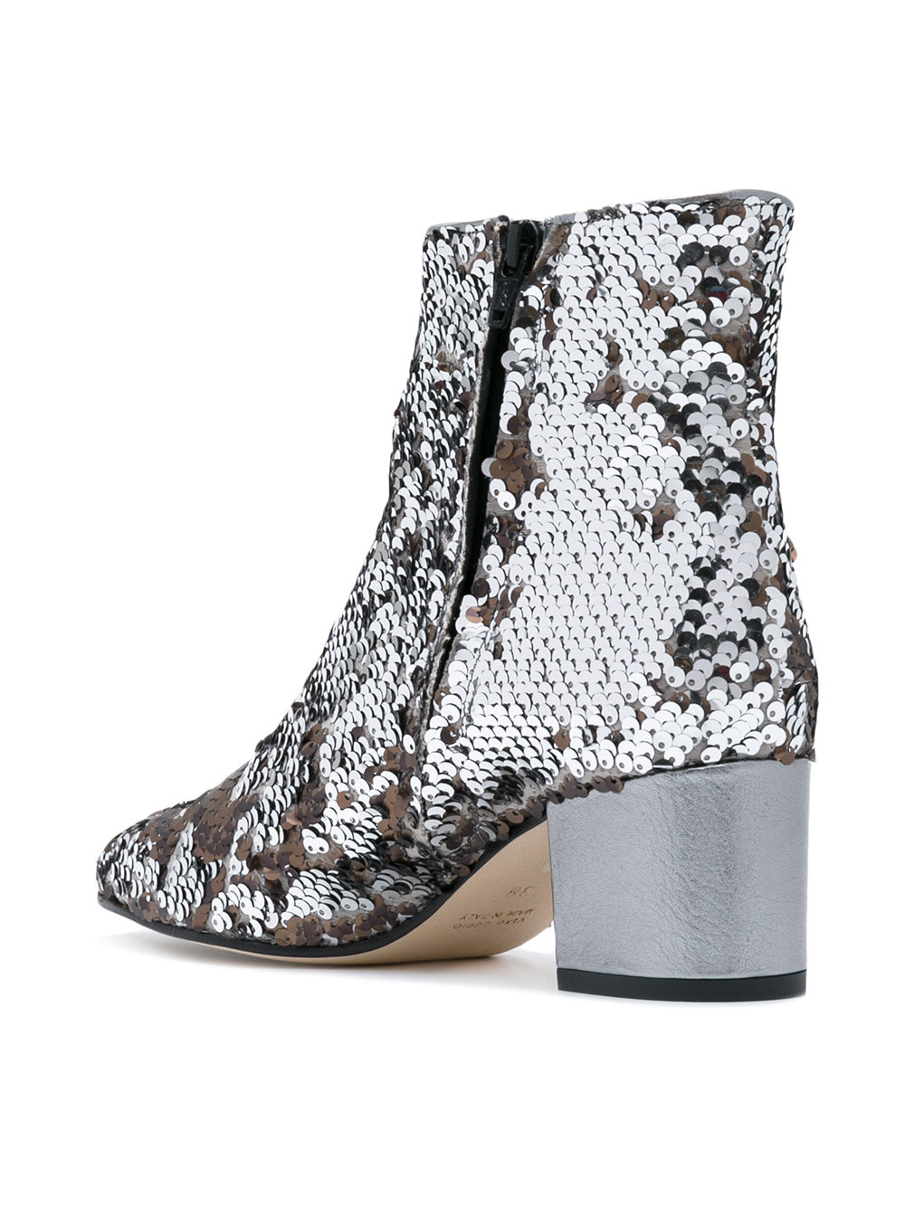 sequinned ankle boots