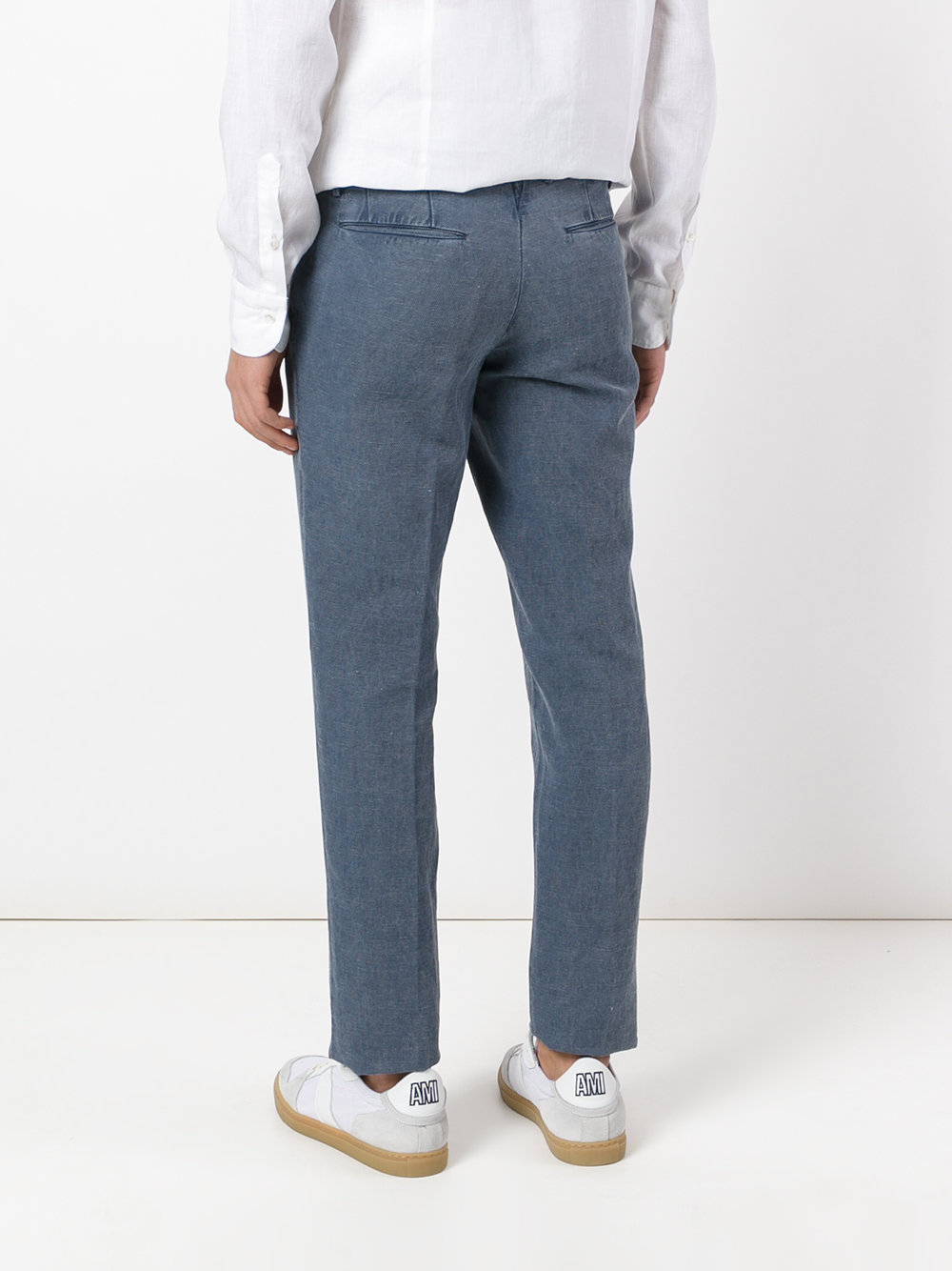 tailored denim trousers