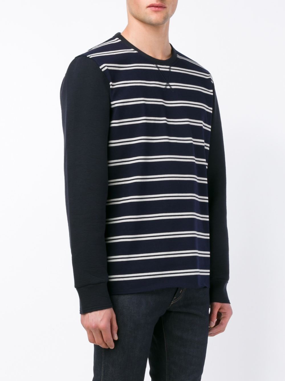 Striped Tech Sweatshirt