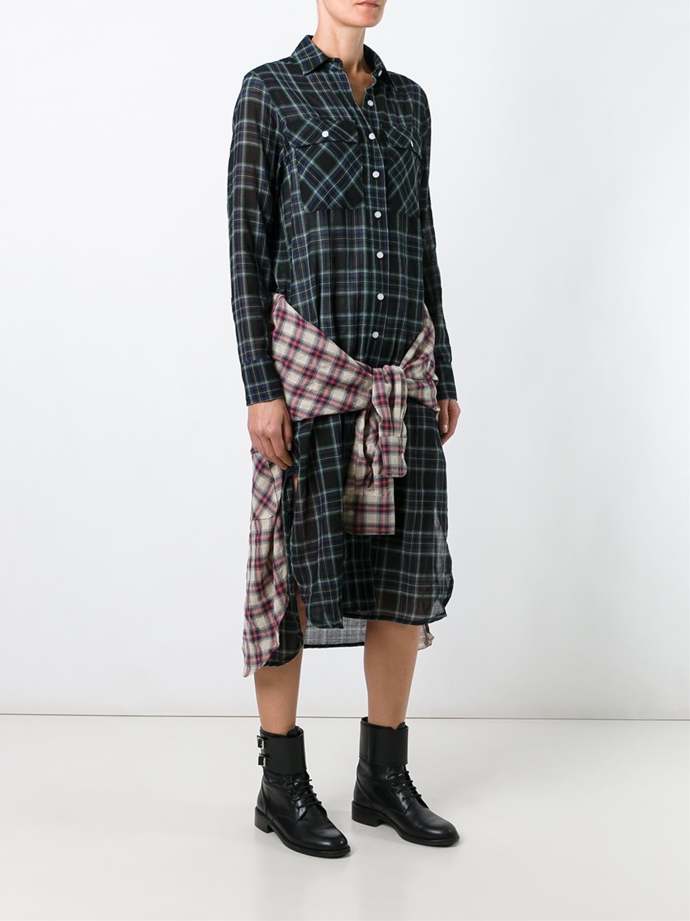 'Plaid Grunge' dress