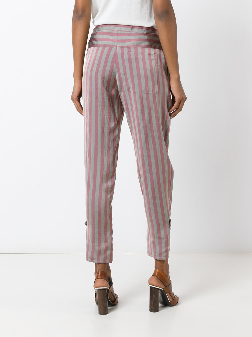 striped cropped trousers