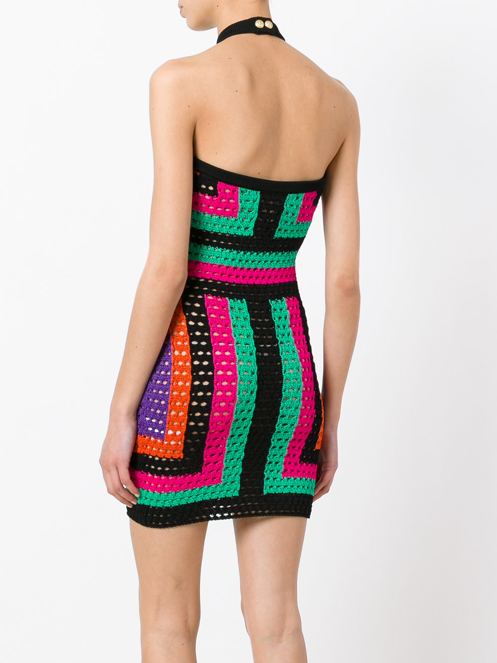 halterneck mini dress