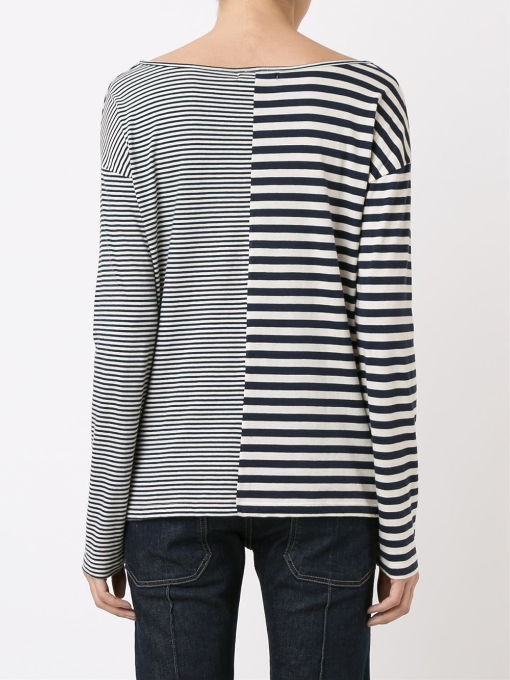 longsleeved striped blouse