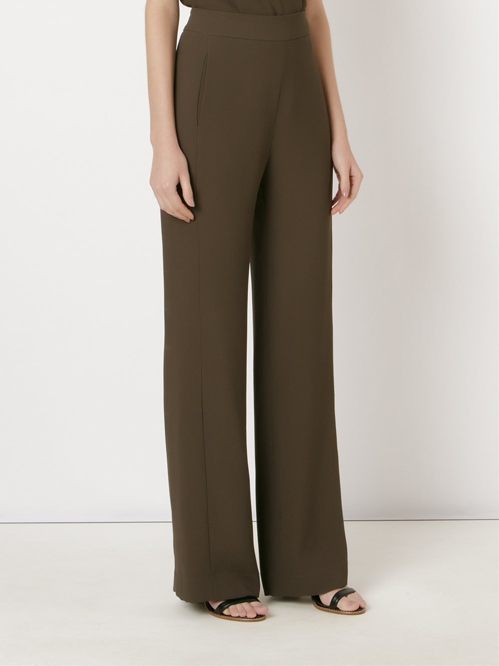 high waisted tailored trousers