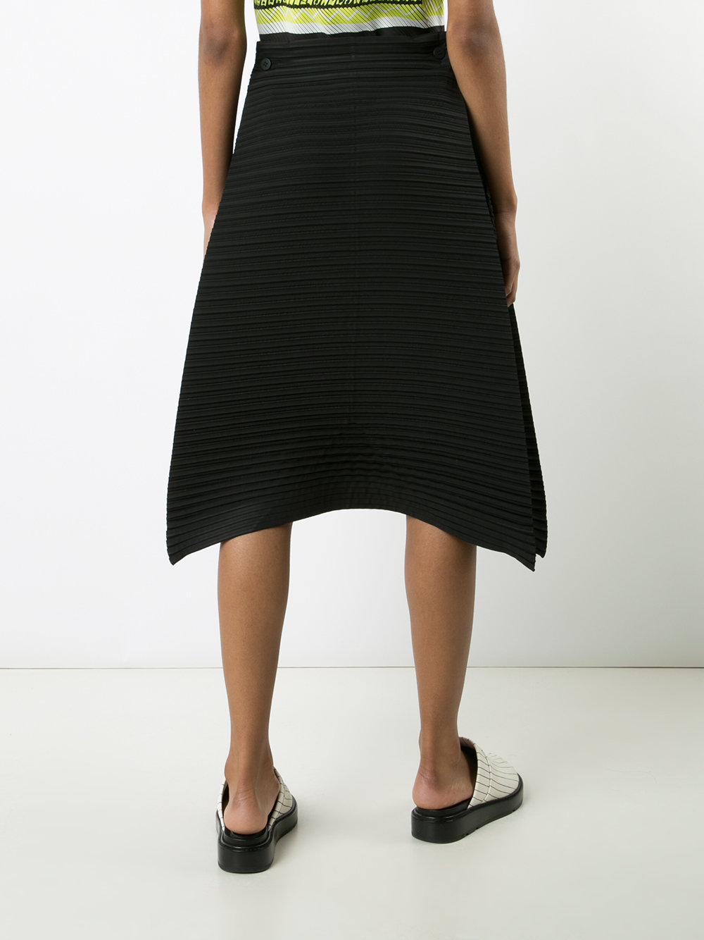 solid tribal pleated skirt 