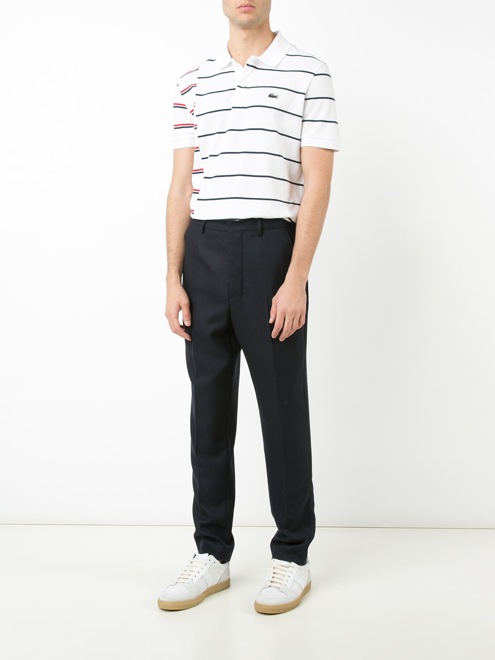 stripe polo shirt