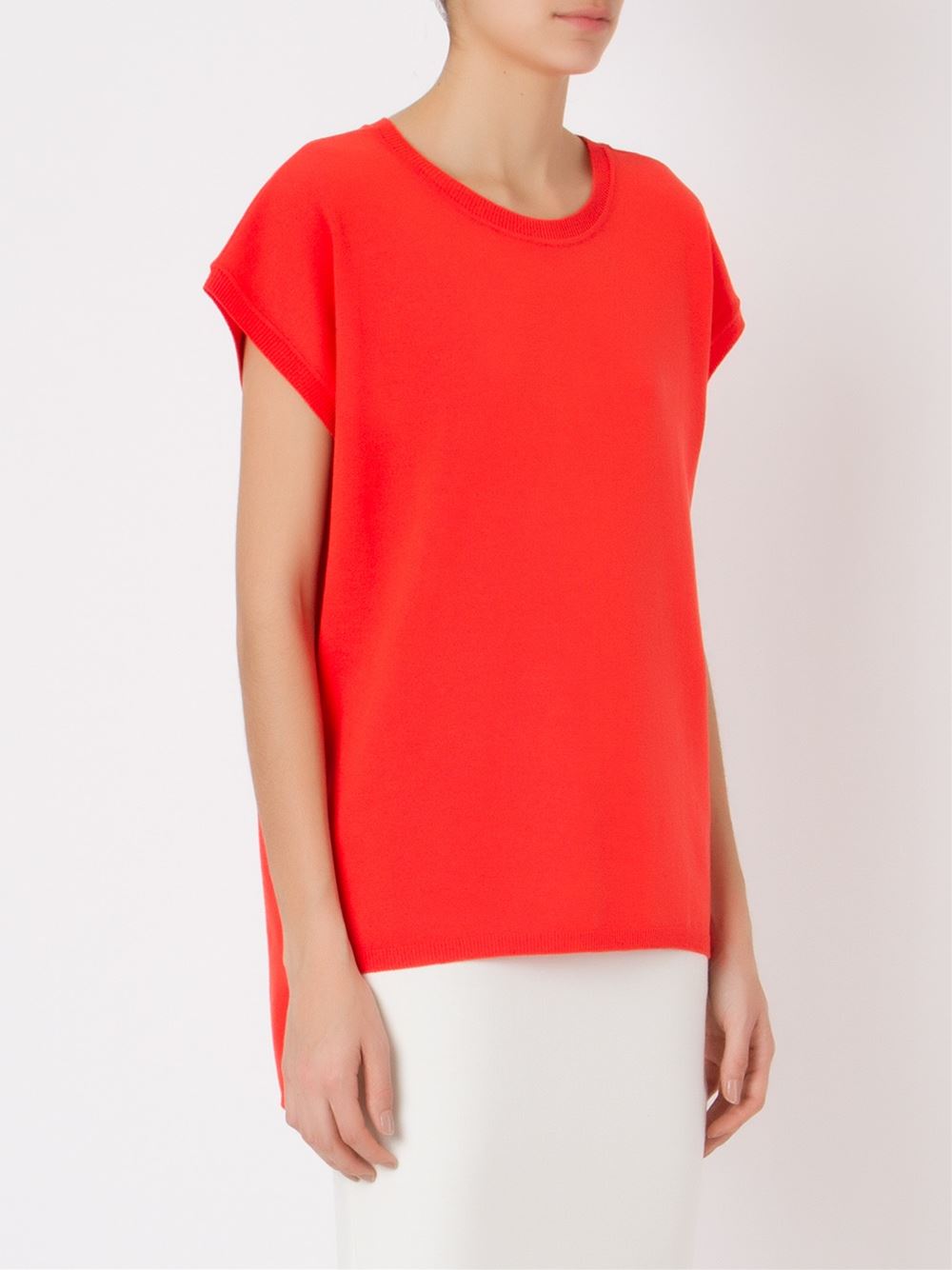 high low knit blouse