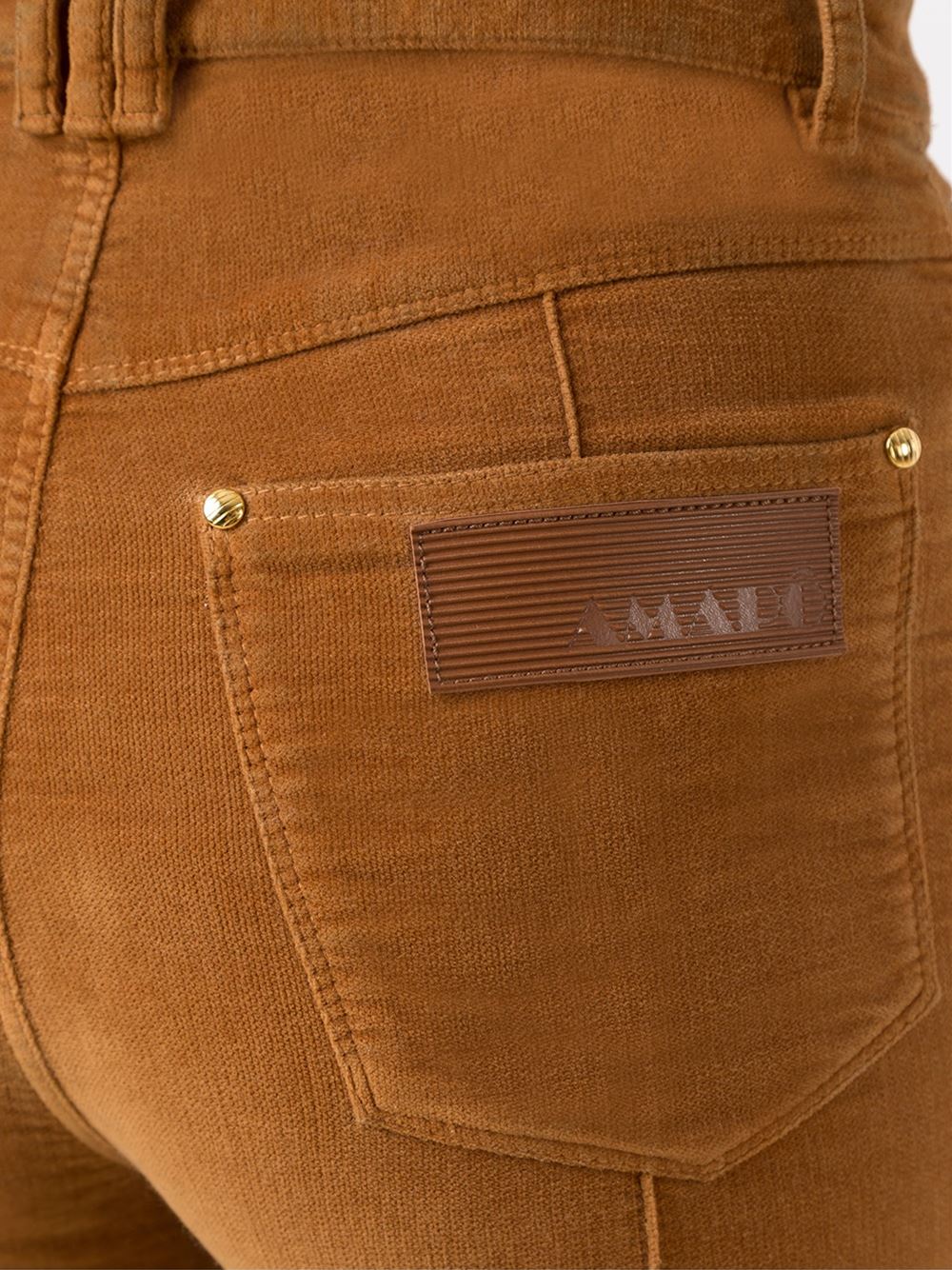 velvet flared trousers