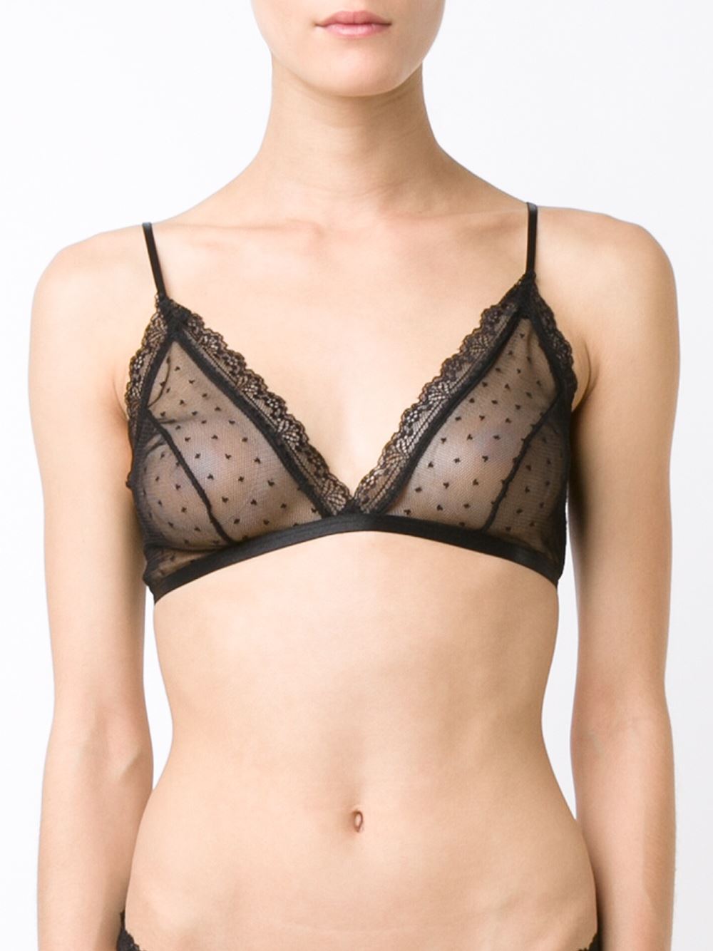 dotted lace bra