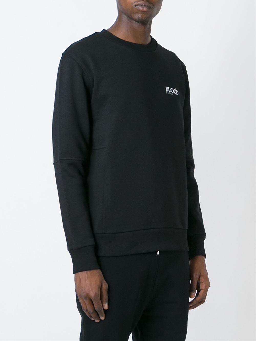 embroidered logo sweatshirt
