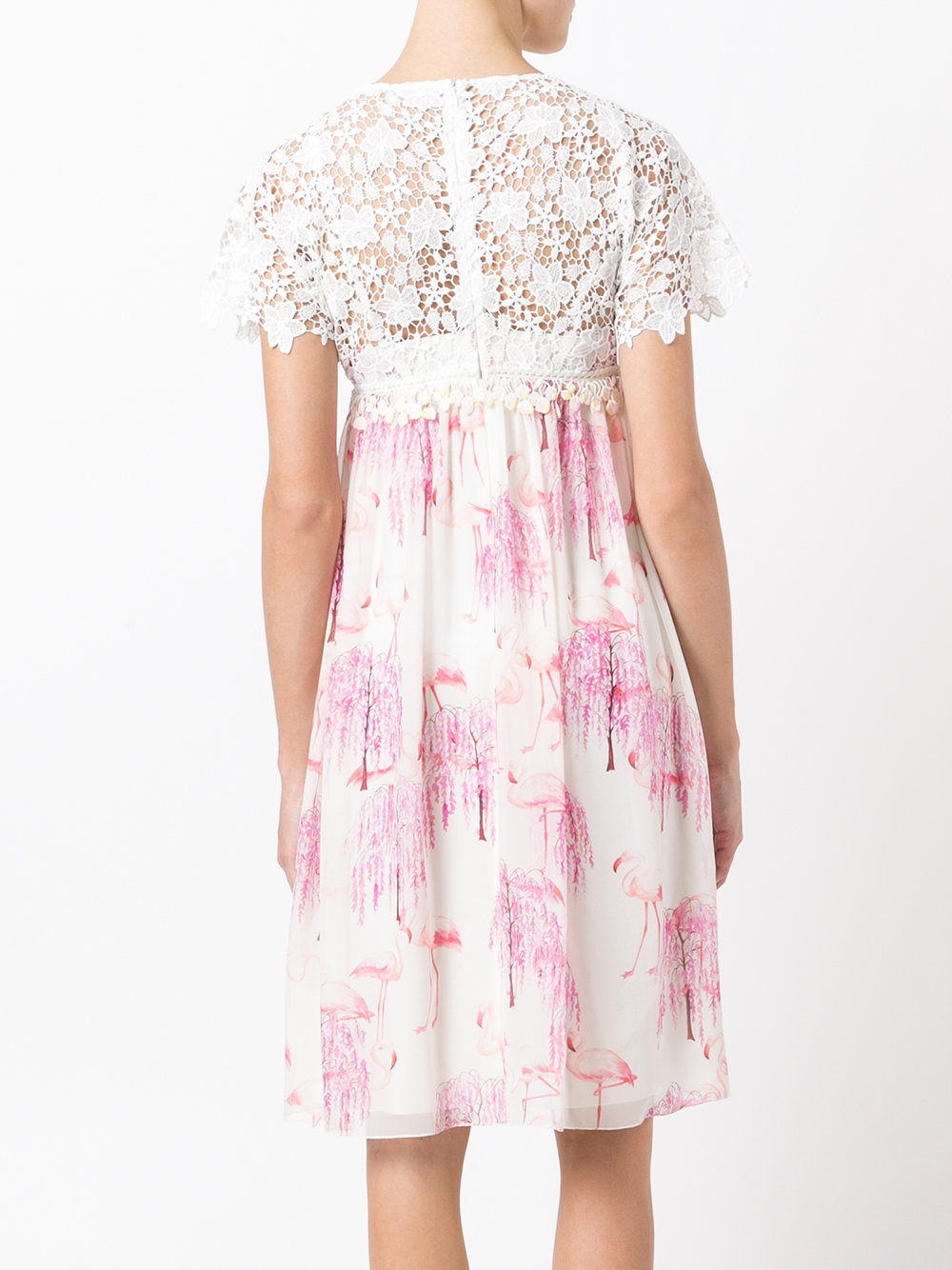 flamingos print dress 
