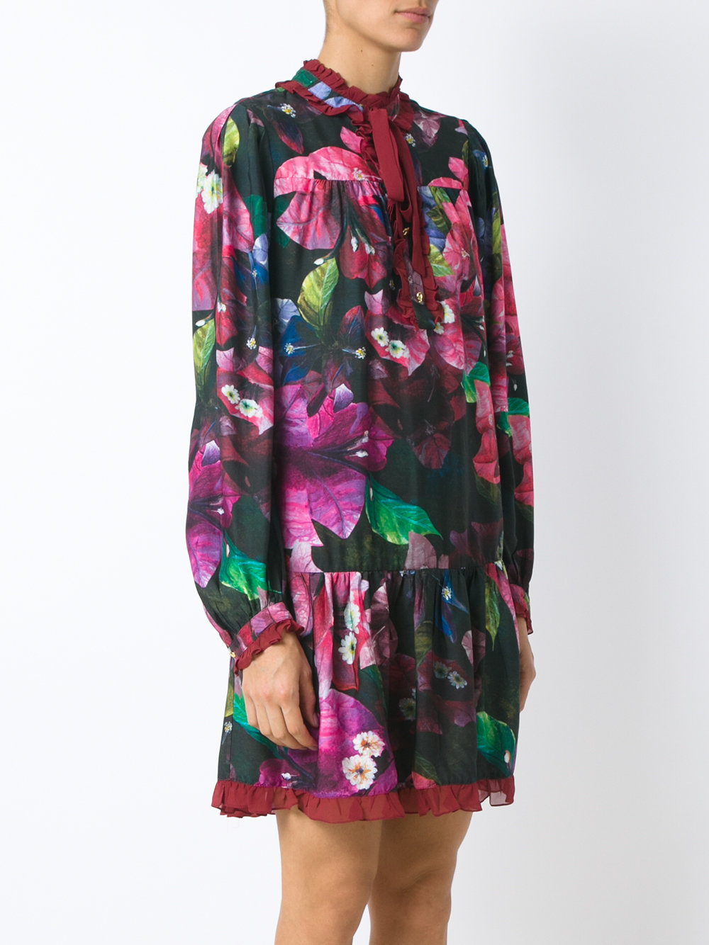 floral flared dress