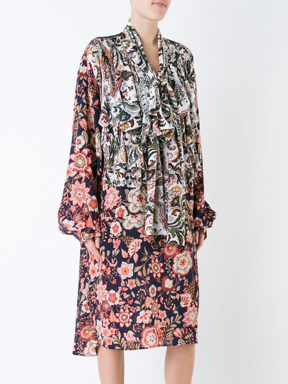 floral print ruffled dress