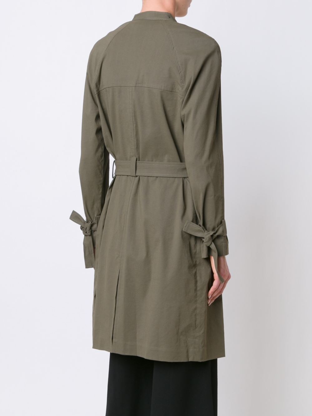 belted military coat