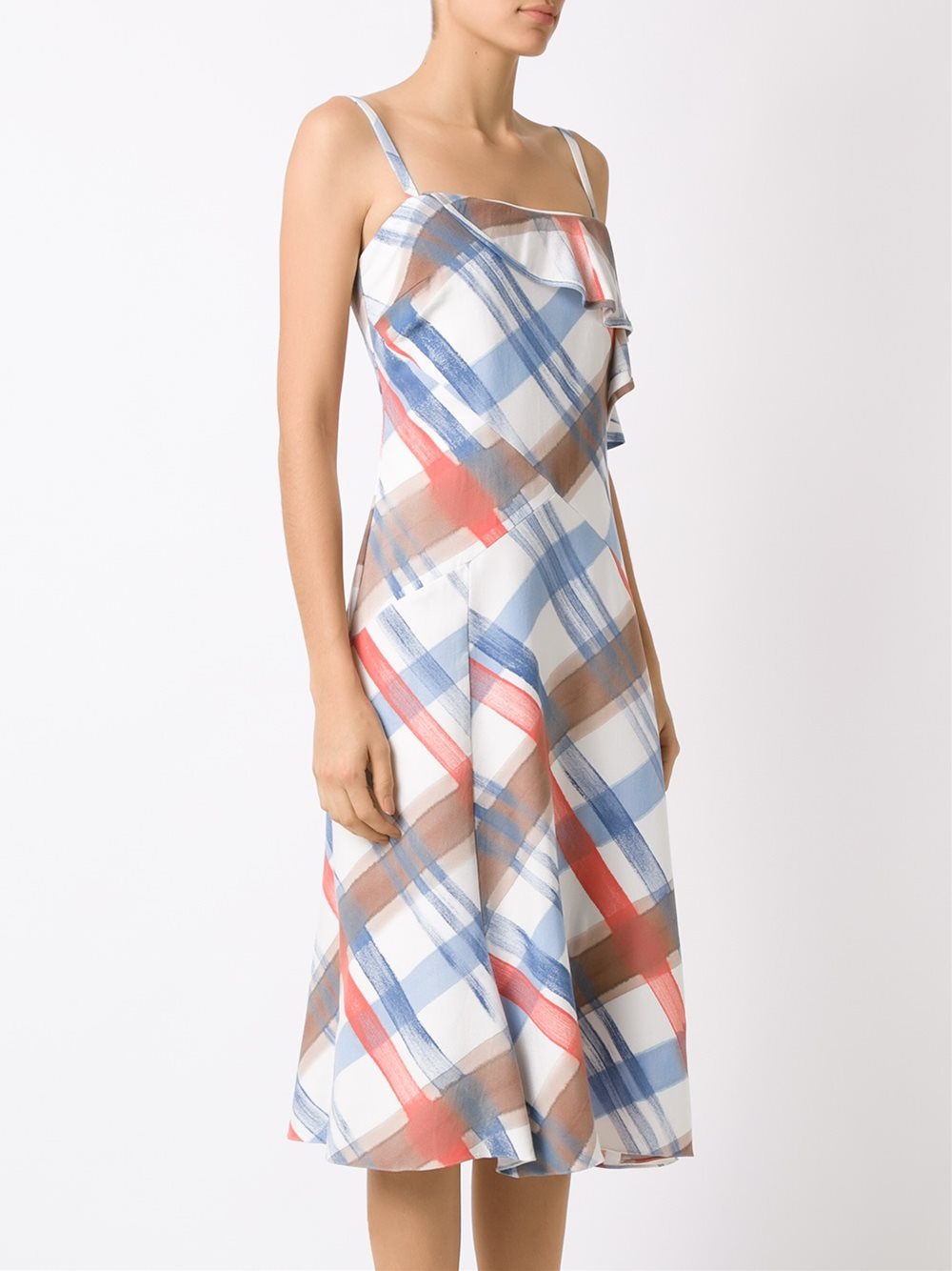 ruffled midi dress