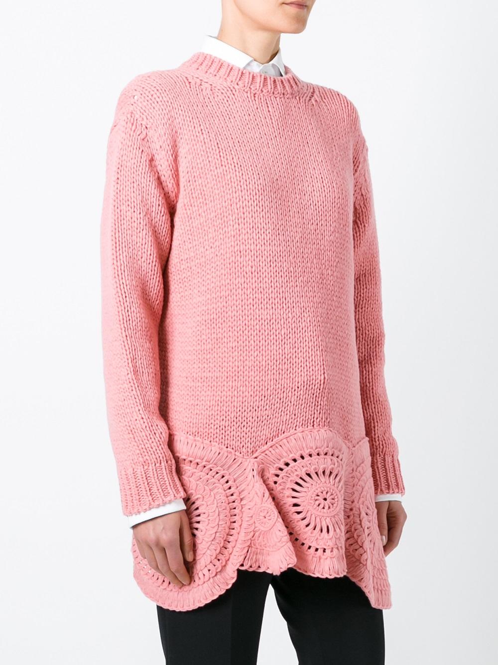 crochet circle knit jumper