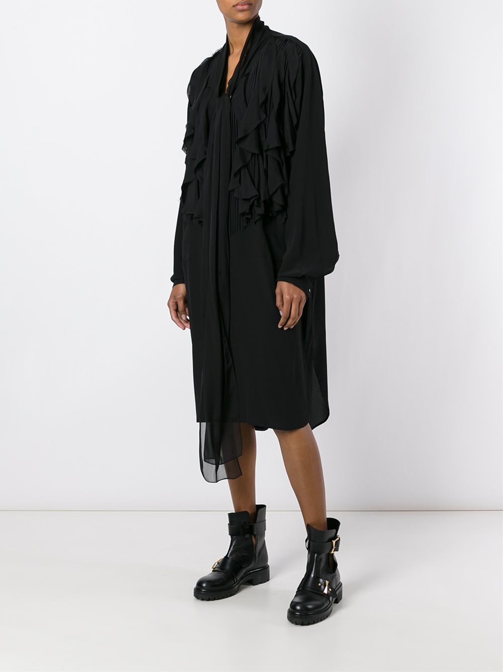 ruffled dress