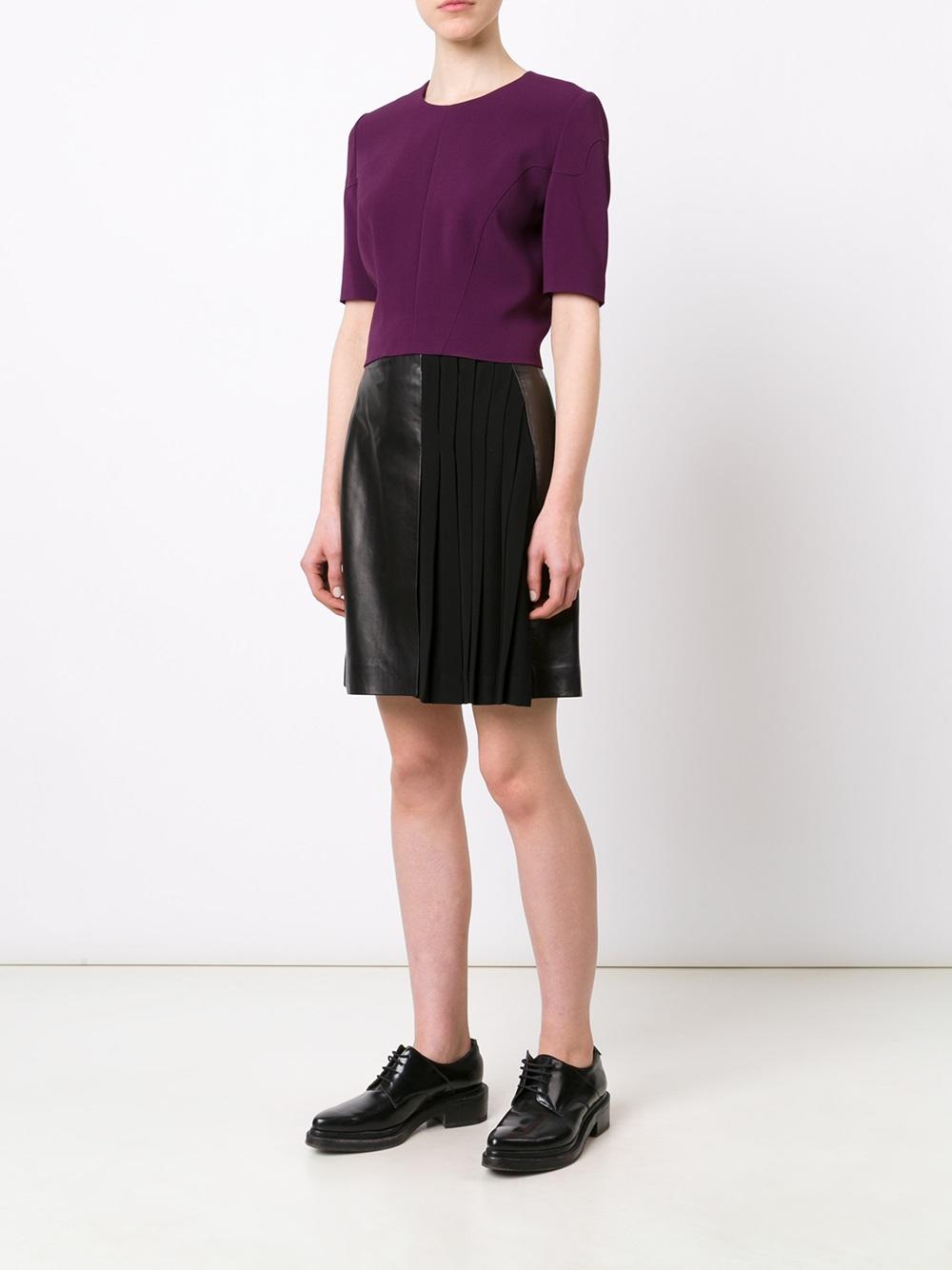pleated detailing skirt
