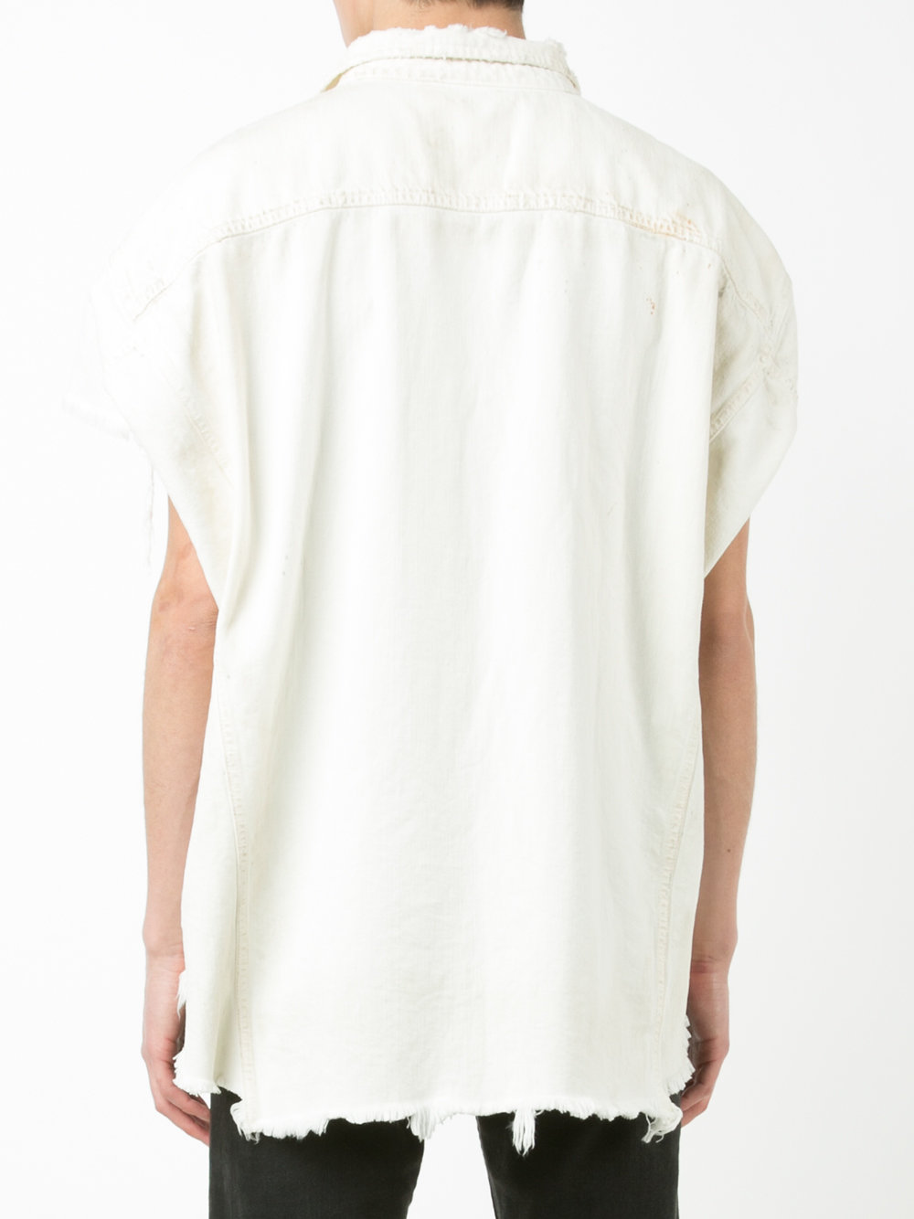 frayed denim shirt 