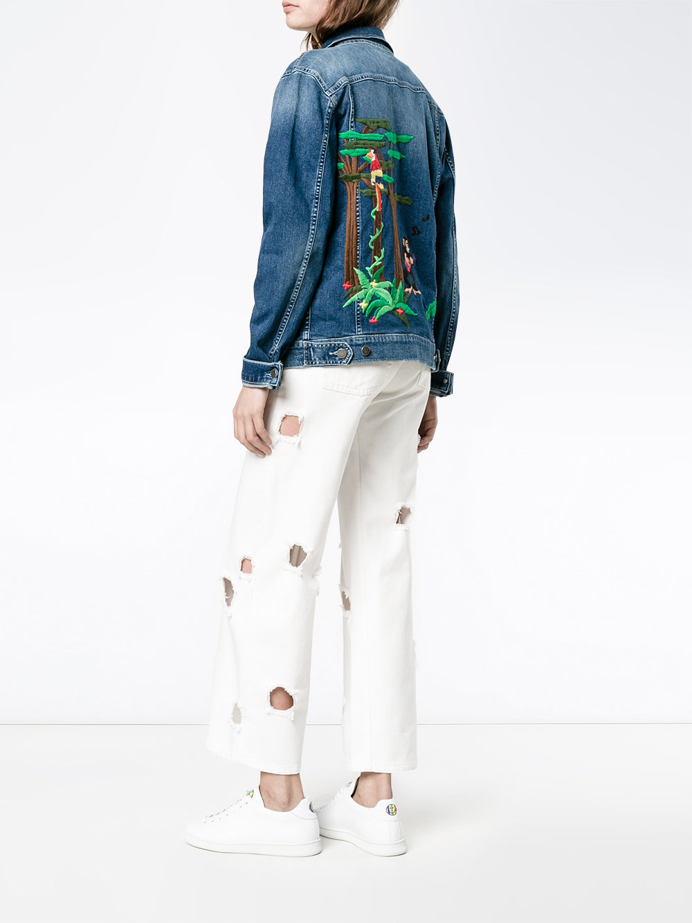rainforest embroidered denim jacket 