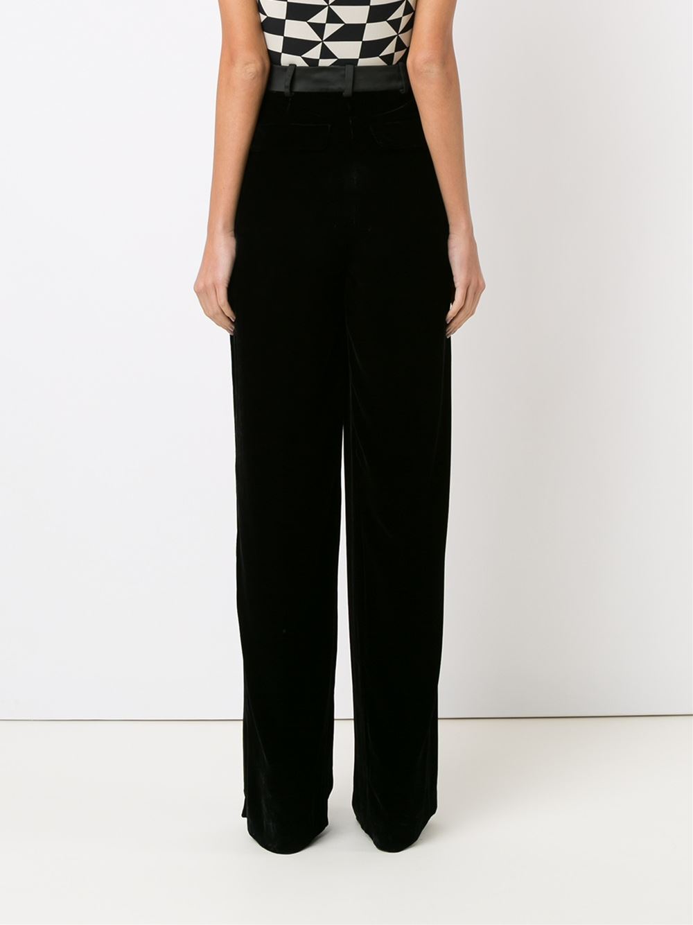 high-waisted trousers