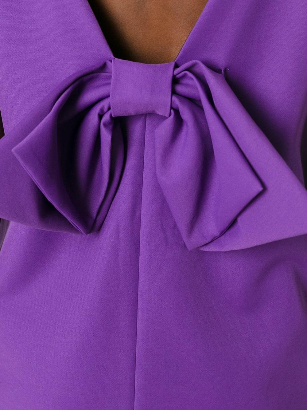 bow detail shift dress