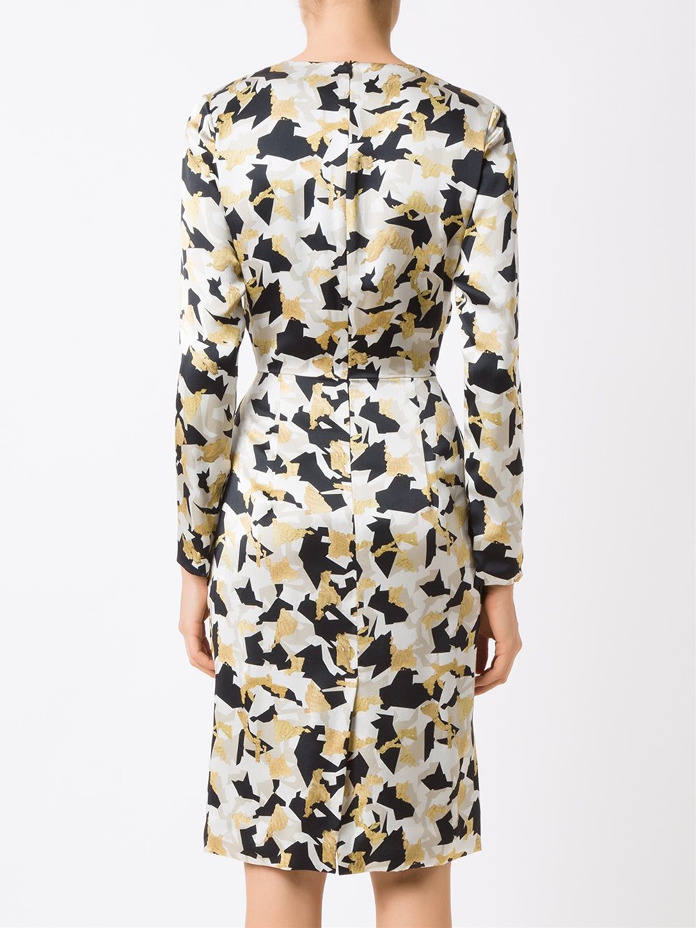long sleeves printed dress