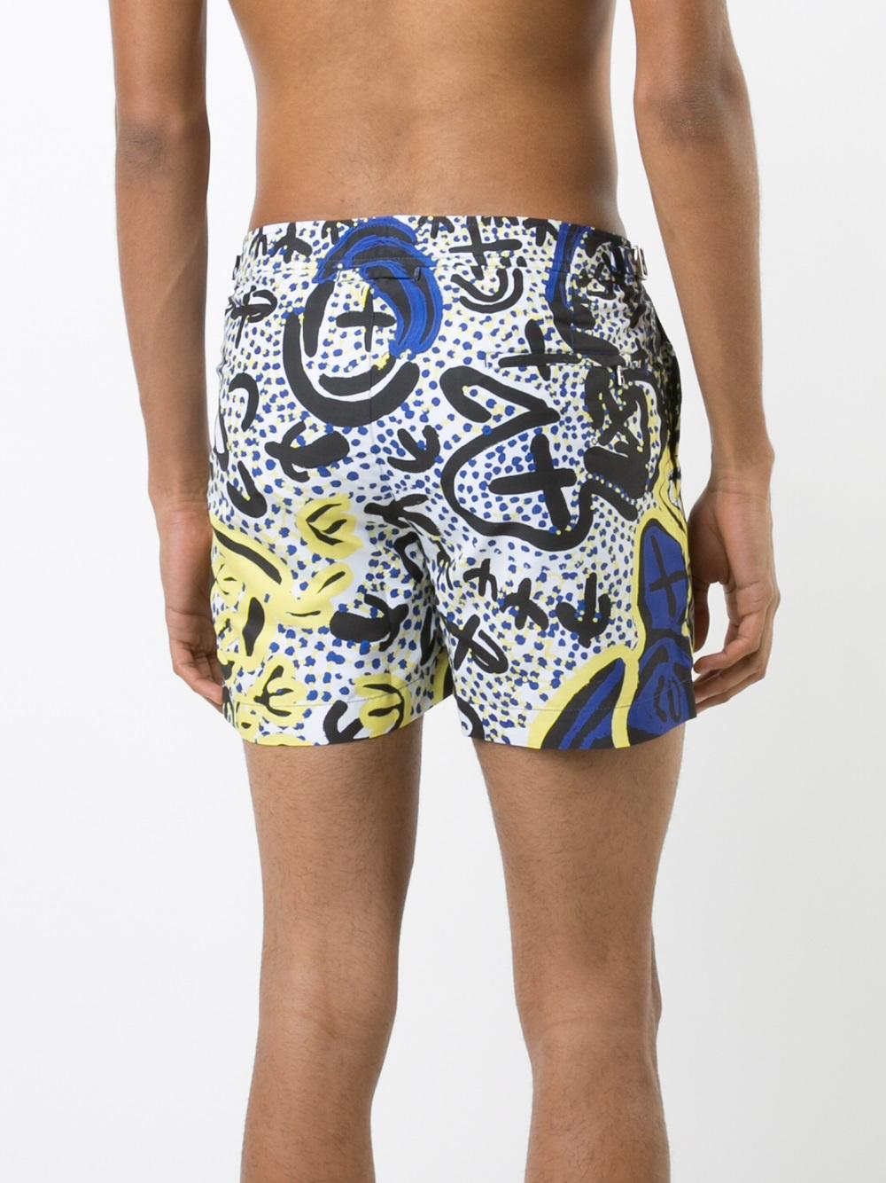 multiple print swim shorts