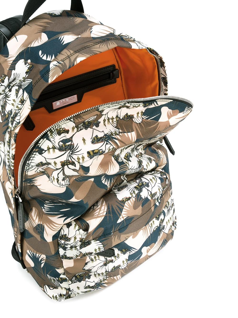 camouflage print backpack