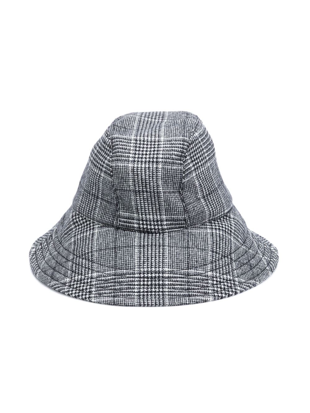 checked bucket hat