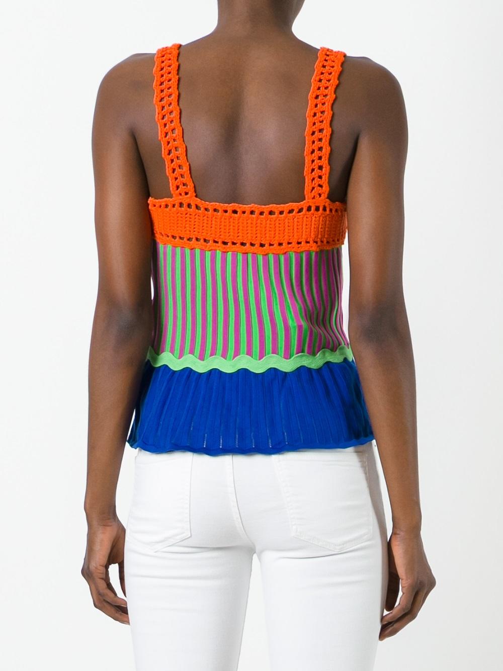 crochet panelled top