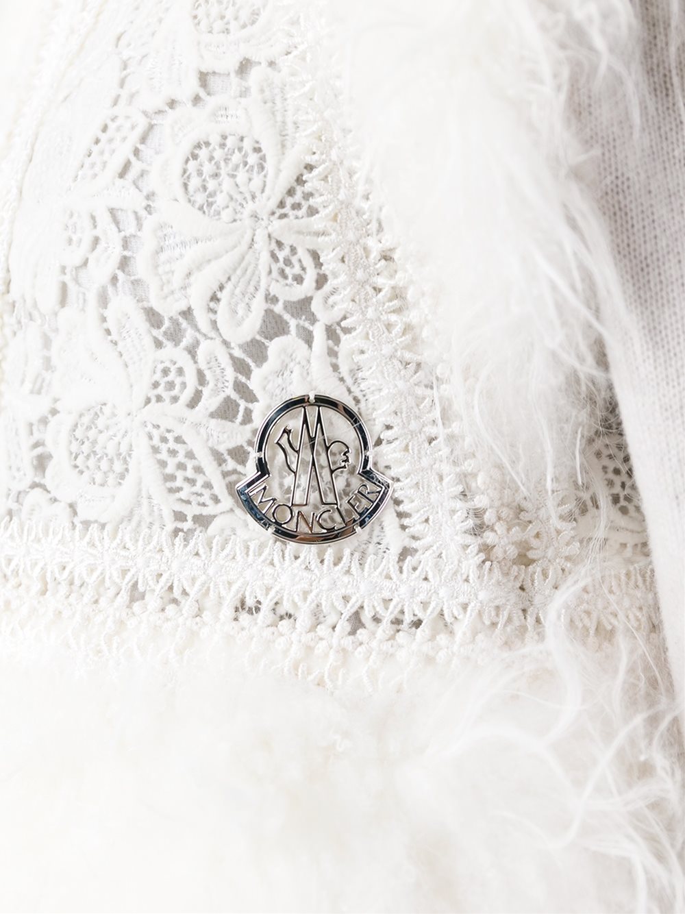 goat fur lace panel gilet