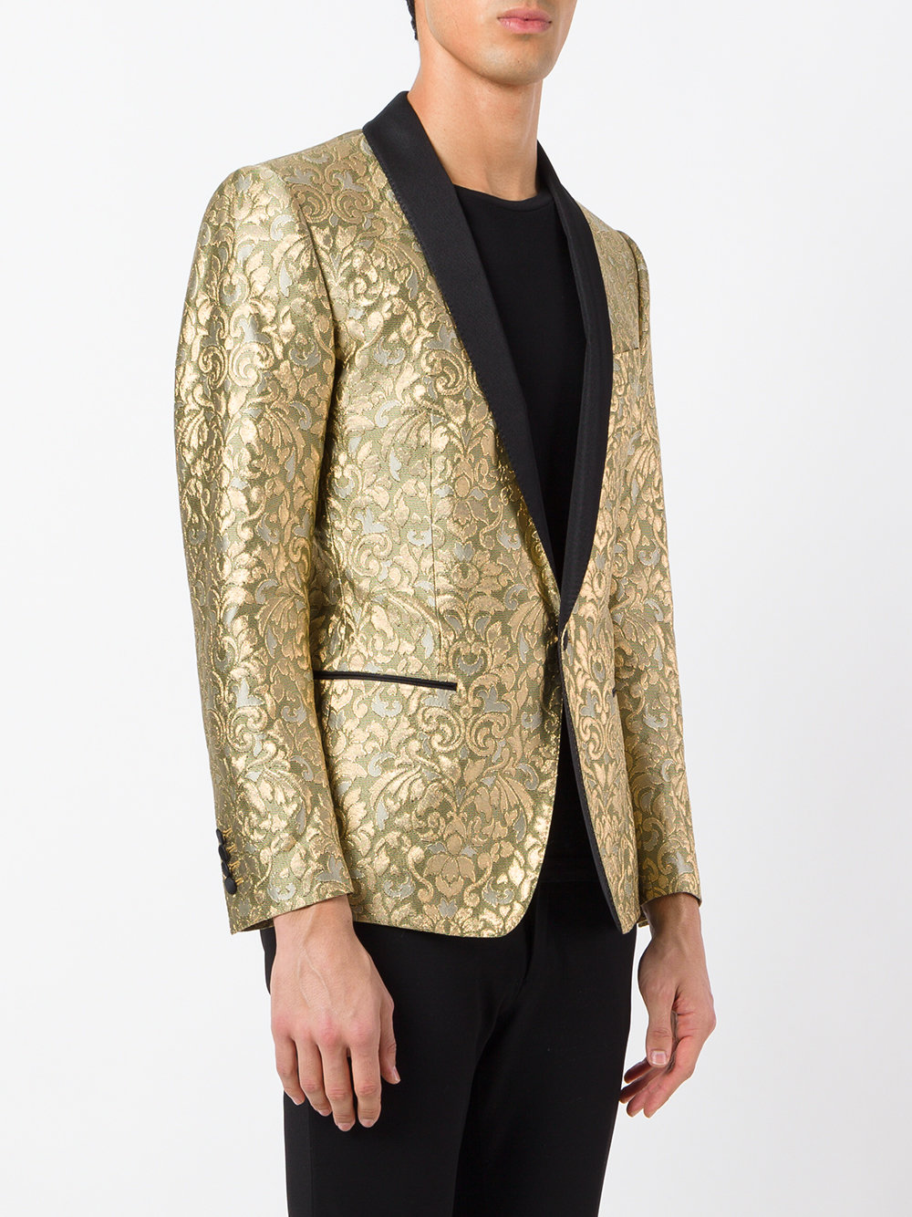 paisley embossed blazer