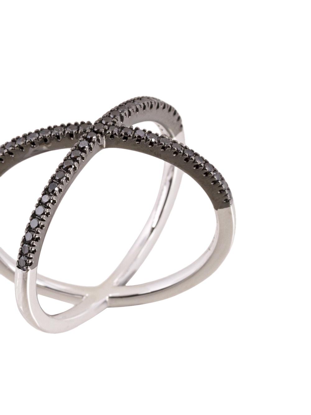 'KATIA' super fine cross over ring