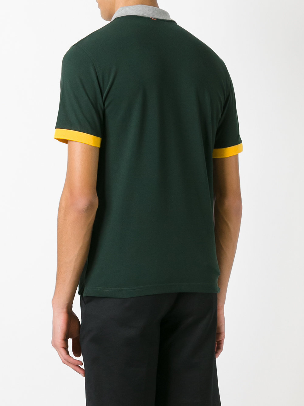 contrast polo shirt