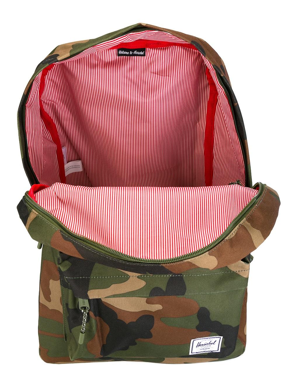 camouflage print backpack