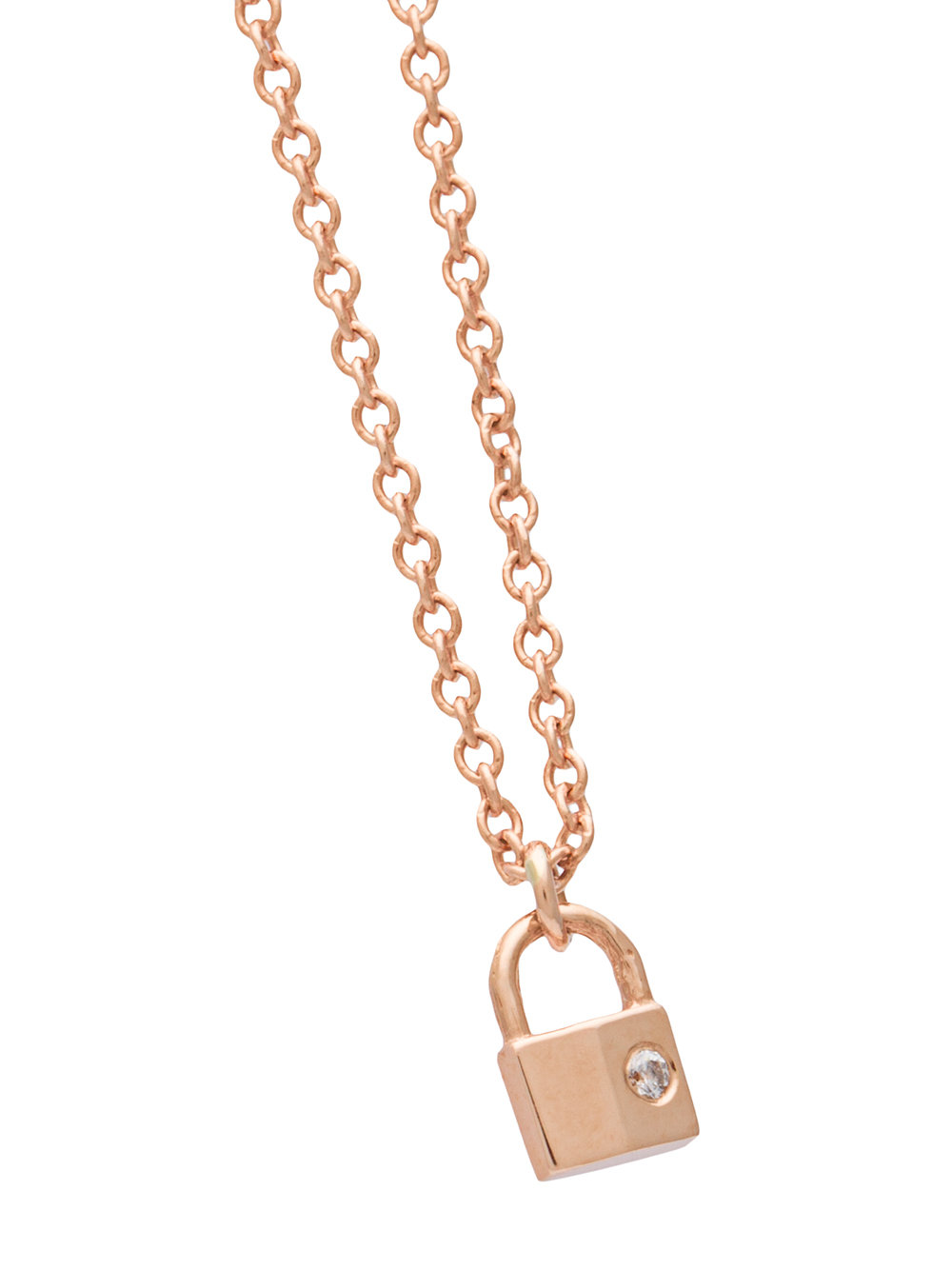 tiny padlock necklace