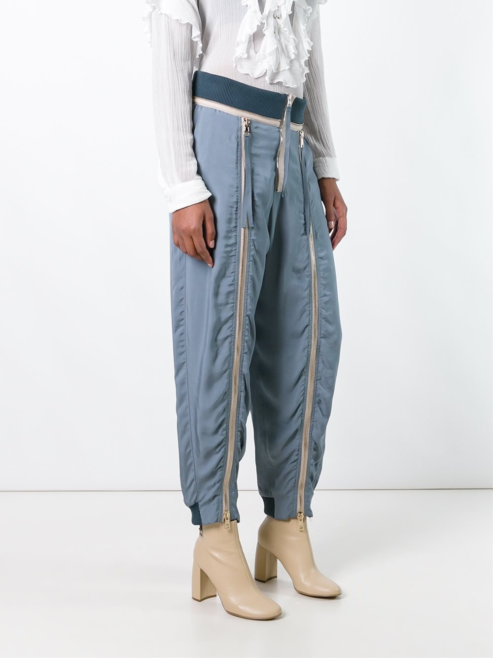 zipped trackpants