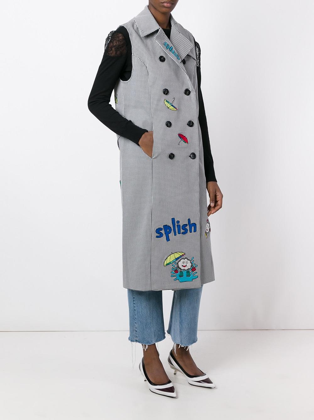 'Splash' sleeveless coat
