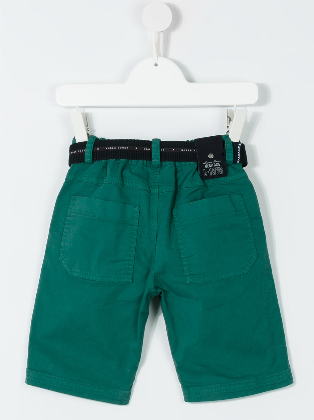 belted denim shorts