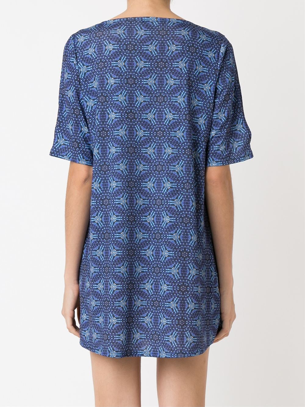 round neck printed dress