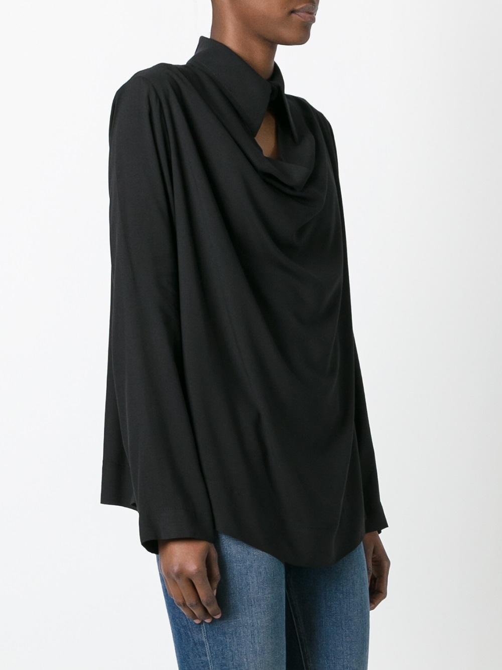 draped detail shirt