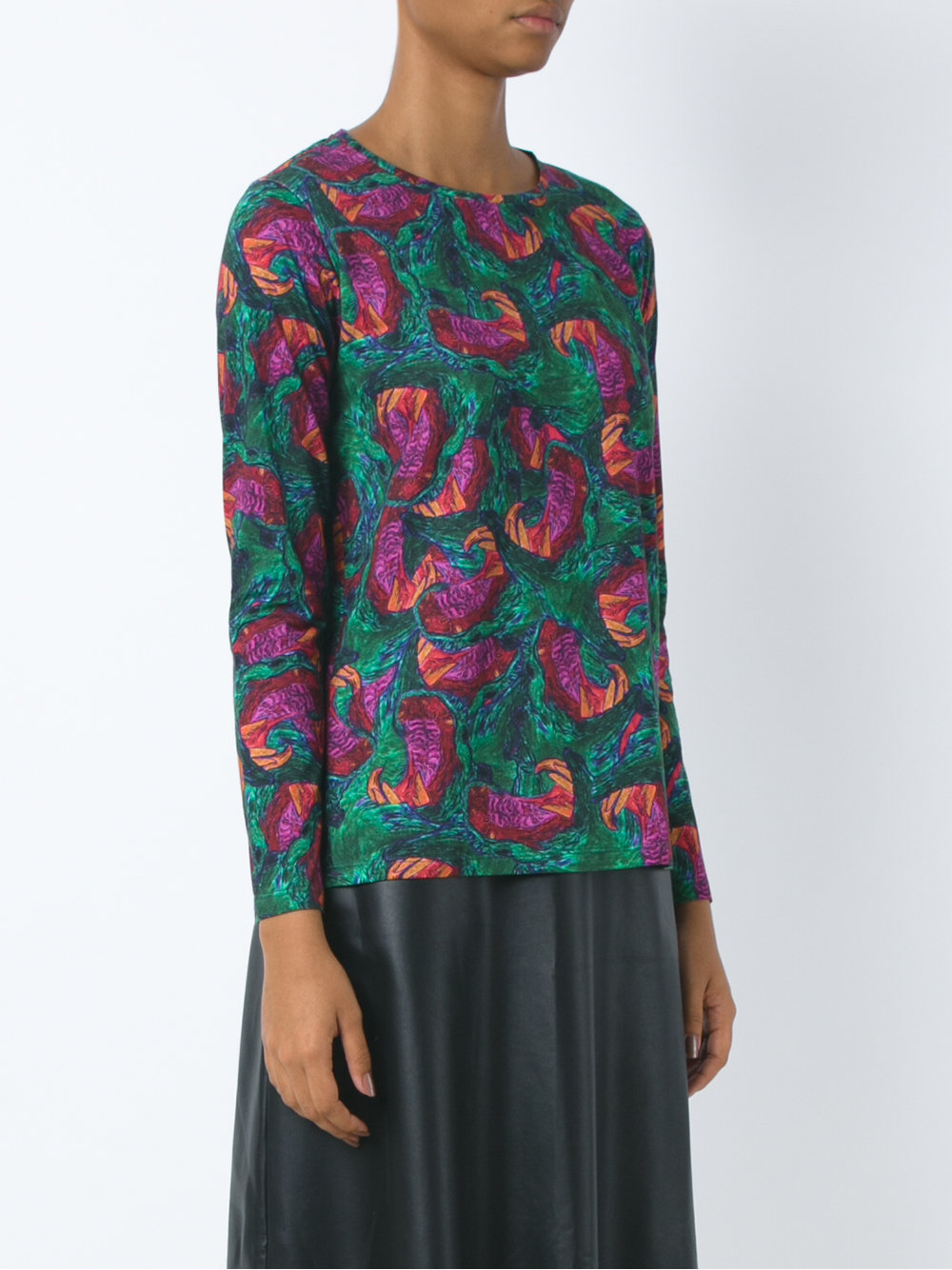 abstract print blouse
