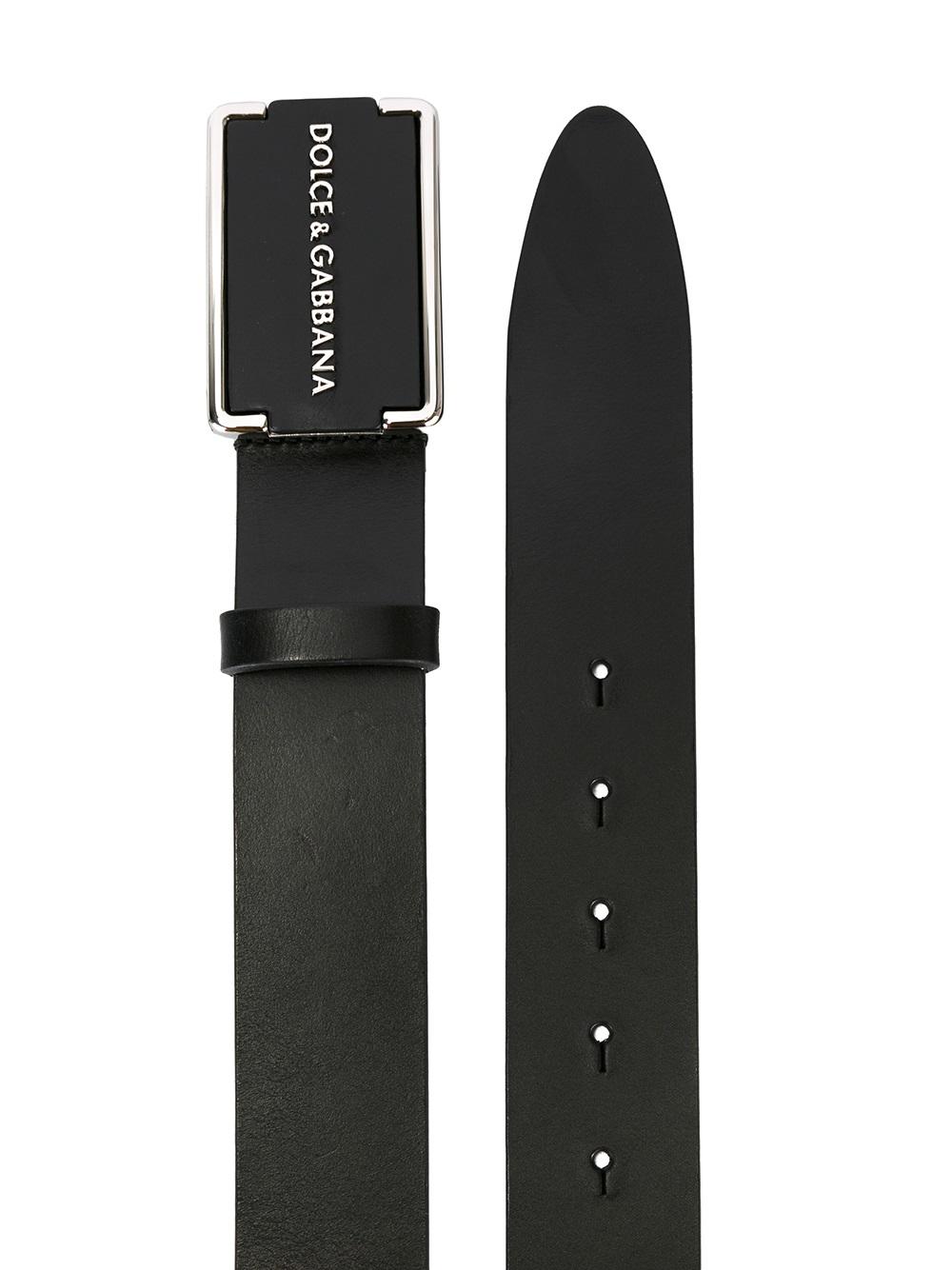 logo plaque belt