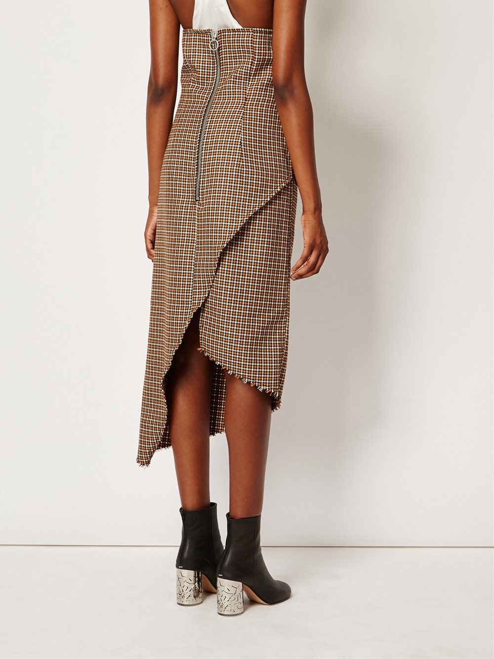 houndstooth wrap dress 