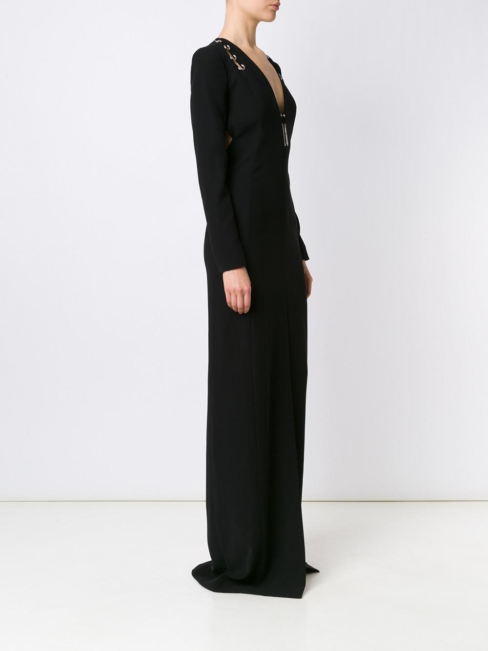 deep plunge neck dress