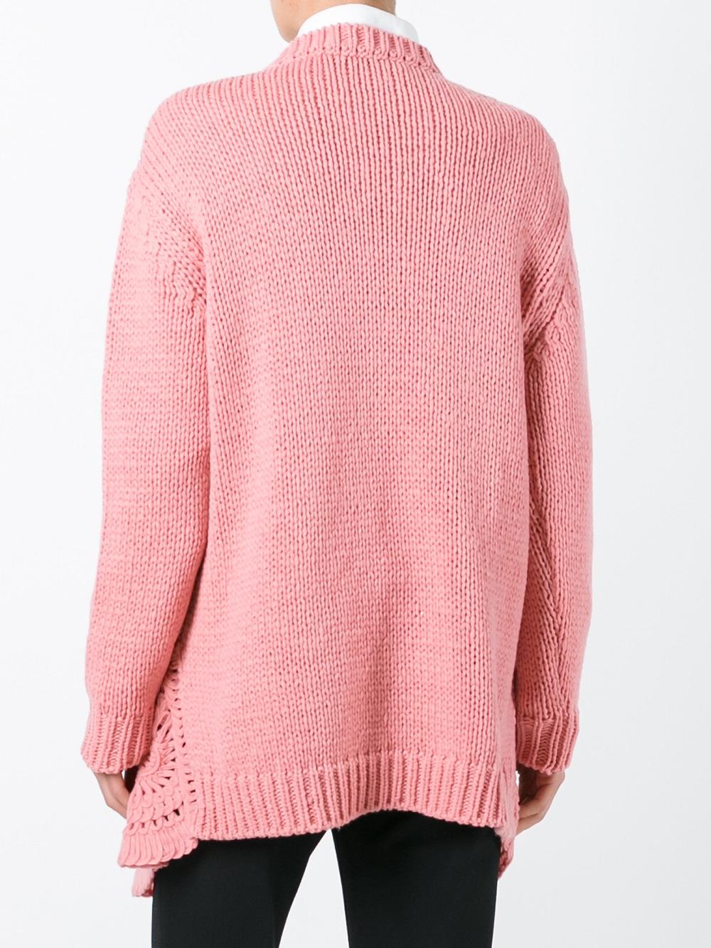 crochet circle knit jumper