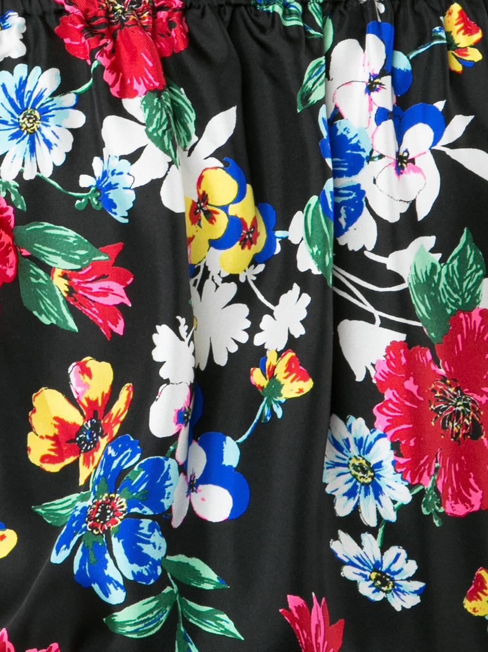 off-shoulders floral blouse