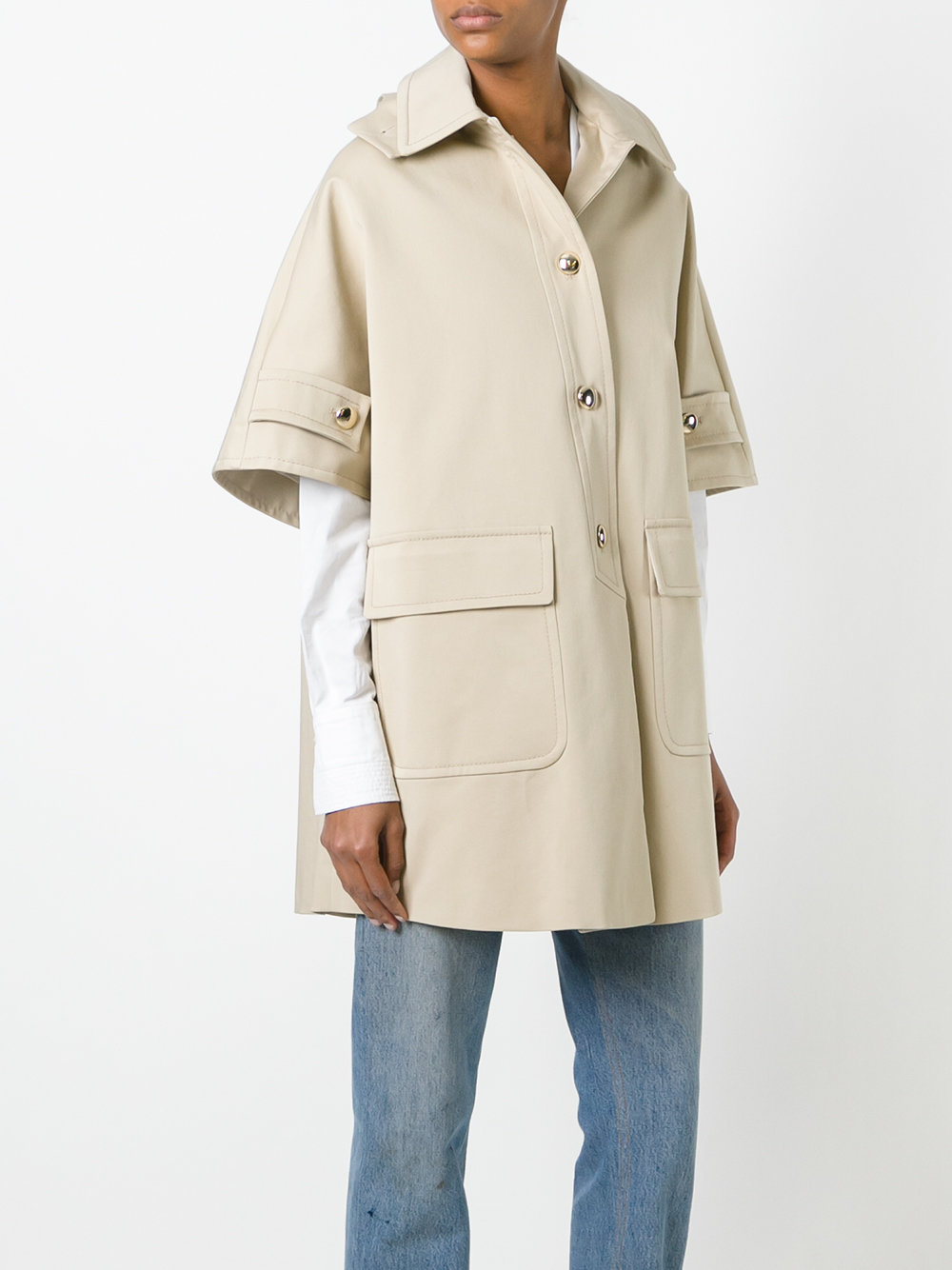 shortsleeved boxy coat